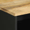 vidaXL Bed Cabinet Black 50x33x62 cm Solid Rough Wood Mango