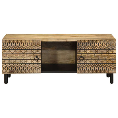 vidaXL Coffee Table Black 100x54x40 cm Solid Rough Wood Mango