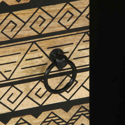 vidaXL Coffee Table Black 100x54x40 cm Solid Rough Wood Mango