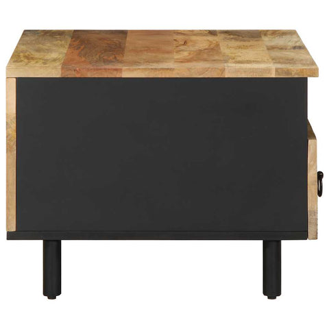 vidaXL Coffee Table Black 80x54x40 cm Solid Rough Wood Mango