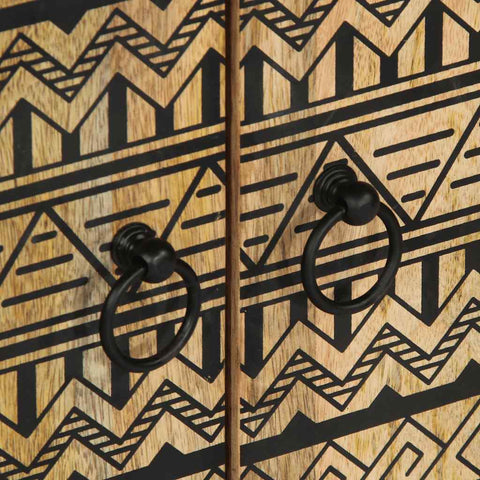 vidaXL Sideboard 60x33.5x75 cm Solid Rough Wood Mango