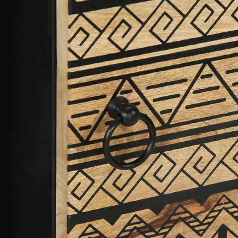 vidaXL Sideboard 80x33.5x75 cm Solid Rough Wood Mango