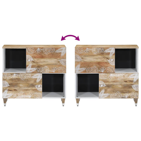 vidaXL Sideboard 80x33.5x75 cm Solid Wood Mango