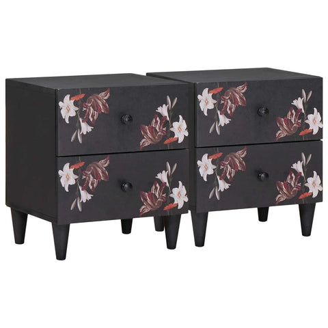 vidaXL Bedside Table 2 pcs Brown 40 x 33.5 x 46 cm Solid Mango Wood