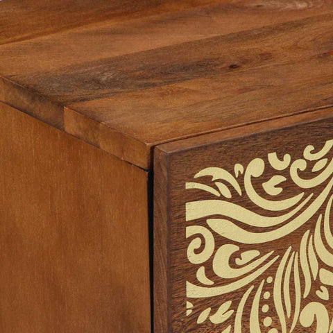 vidaXL Bedside Cabinet Honey brown 40 x 33 x 46 cm Solid mango wood