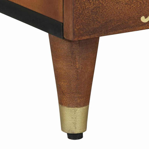 vidaXL Bedside Cabinet Honey brown 40 x 33 x 46 cm Solid mango wood