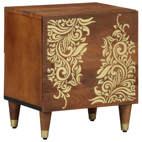 vidaXL Bedside Cabinet Honey brown 40 x 33 x 46 cm Solid mango wood