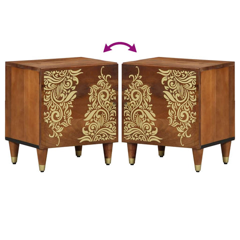 vidaXL Bedside Cabinet Honey brown 40 x 33 x 46 cm Solid mango wood