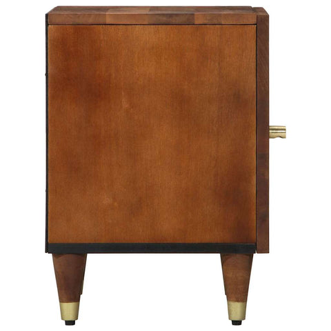 vidaXL Bedside Cabinet Honey brown 40 x 33 x 46 cm Solid mango wood