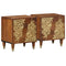 vidaXL Bedside Cabinet 2 pcs Honey brown 40 x 33 x 46 cm