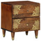 vidaXL Bedside Cabinet Honey brown 40 x 33 x 46 cm Solid mango wood