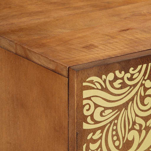 vidaXL TV Cabinet with Shelf Brown 105 x 33.5 x 46 cm Solid Mango wood