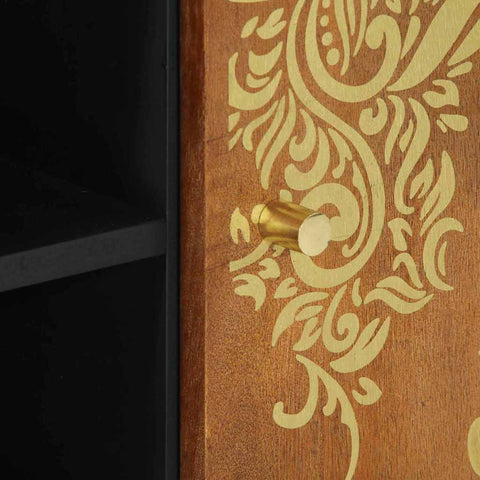 vidaXL TV Cabinet with Shelf Brown 105 x 33.5 x 46 cm Solid Mango wood