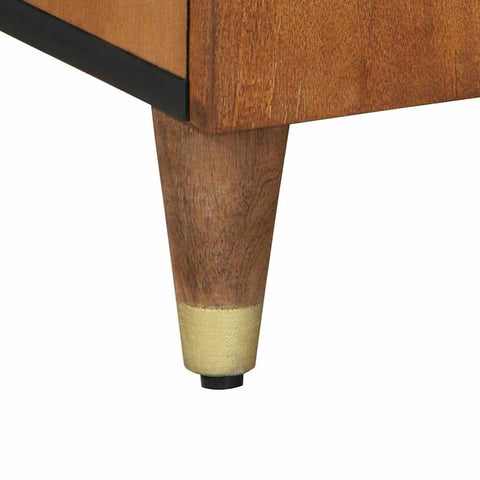 vidaXL TV Cabinet with Shelf Brown 105 x 33.5 x 46 cm Solid Mango wood