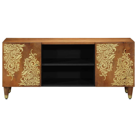 vidaXL TV Cabinet with Shelf Brown 105 x 33.5 x 46 cm Solid Mango wood