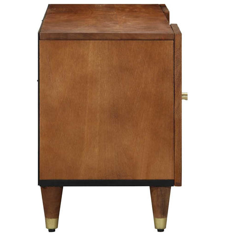 vidaXL TV Cabinet with Shelf Brown 105 x 33.5 x 46 cm Solid Mango wood