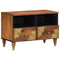 vidaXL TV Cabinet with Shelf with Storage Brown Solid Mango wood