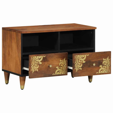 vidaXL TV Cabinet with Shelf with Storage Brown Solid Mango wood