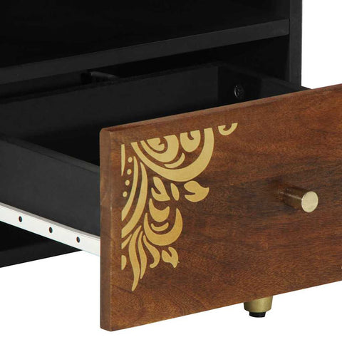 vidaXL Bedside Cabinet Honey brown 40 x 33 x 46 cm Solid mango wood