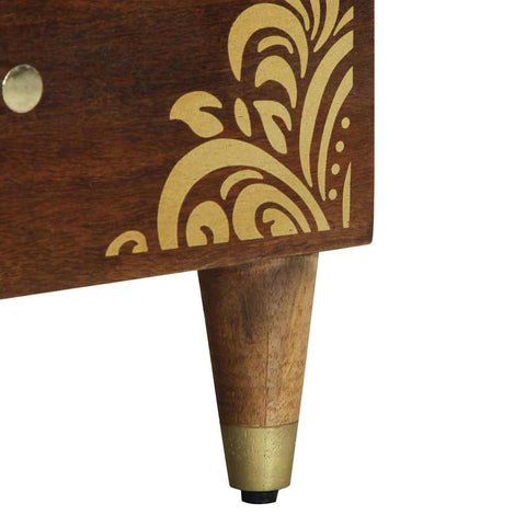 vidaXL Bedside Cabinet Honey brown 40 x 33 x 46 cm Solid mango wood
