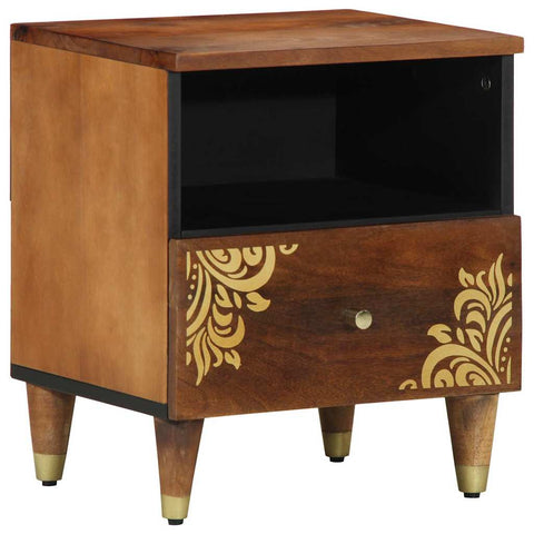 vidaXL Bedside Cabinet Honey brown 40 x 33 x 46 cm Solid mango wood