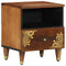 vidaXL Bedside Cabinet Honey brown 40 x 33 x 46 cm Solid mango wood