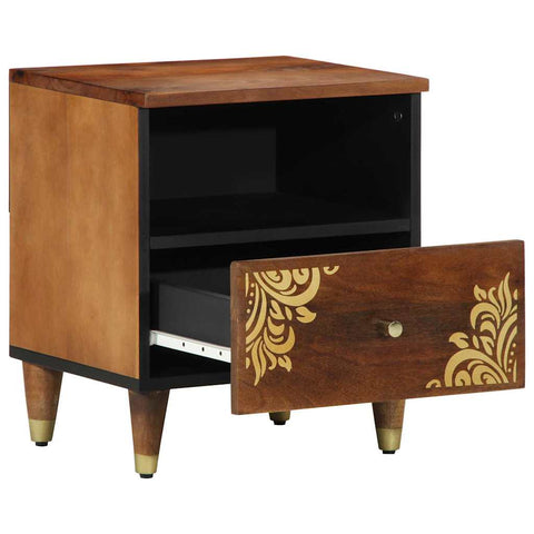 vidaXL Bedside Cabinet Honey brown 40 x 33 x 46 cm Solid mango wood