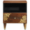 vidaXL Bedside Cabinet Honey brown 40 x 33 x 46 cm Solid mango wood