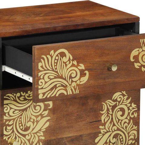 vidaXL Bedside Cabinet Honey brown 50 x 33 x 60 cm Solid mango wood