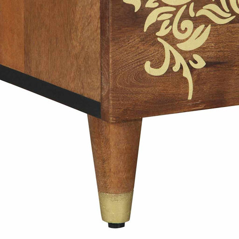 vidaXL Bedside Cabinet Honey brown 50 x 33 x 60 cm Solid mango wood