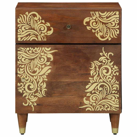 vidaXL Bedside Cabinet Honey brown 50 x 33 x 60 cm Solid mango wood