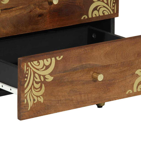 vidaXL Bedside Cabinet Honey brown 50 x 33 x 62 cm Solid mango wood
