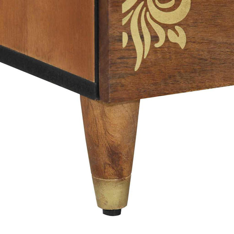 vidaXL Bedside Cabinet Honey brown 50 x 33 x 62 cm Solid mango wood