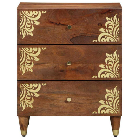 vidaXL Bedside Cabinet Honey brown 50 x 33 x 62 cm Solid mango wood