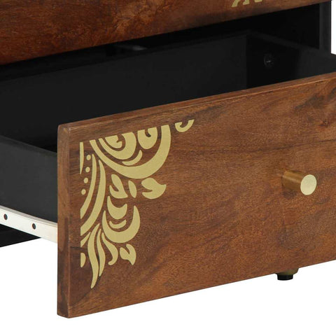 vidaXL Bedside Cabinet Honey brown 50 x 33 x 62 cm Solid mango wood