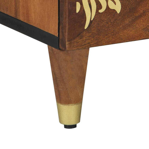 vidaXL Bedside Cabinet Honey brown 50 x 33 x 62 cm Solid mango wood