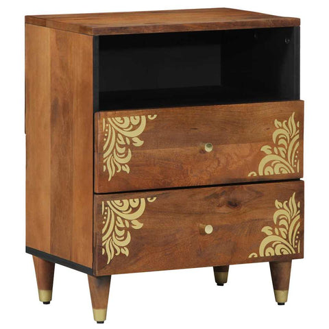 vidaXL Bedside Cabinet Honey brown 50 x 33 x 62 cm Solid mango wood