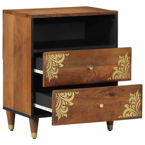 vidaXL Bedside Cabinet Honey brown 50 x 33 x 62 cm Solid mango wood