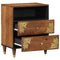 vidaXL Bedside Cabinet Honey brown 50 x 33 x 62 cm Solid mango wood
