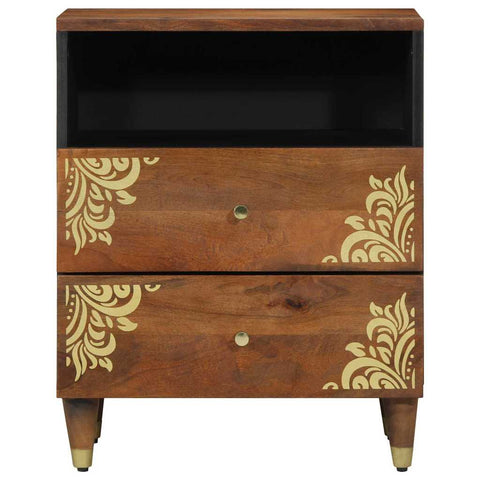 vidaXL Bedside Cabinet Honey brown 50 x 33 x 62 cm Solid mango wood