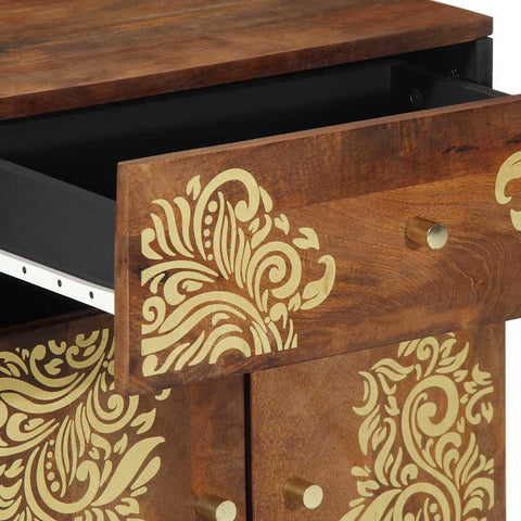 vidaXL Bedside Cabinet Honey brown 50 x 33 x 60 cm Solid mango wood