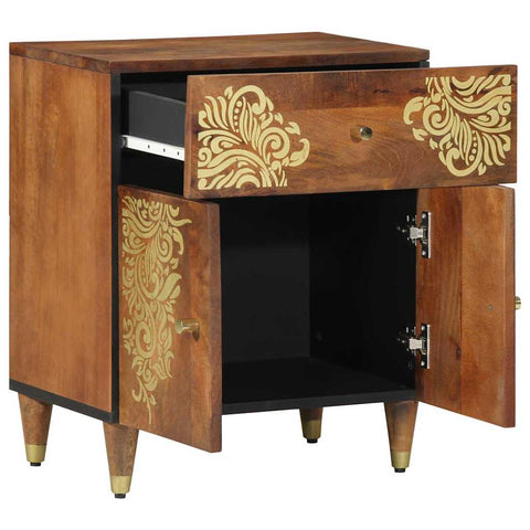 vidaXL Bedside Cabinet Honey brown 50 x 33 x 60 cm Solid mango wood