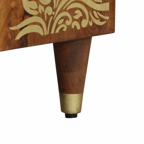 vidaXL TV Cabinet with Shelf Brown 105 x 33.5 x 46 cm Solid Mango wood