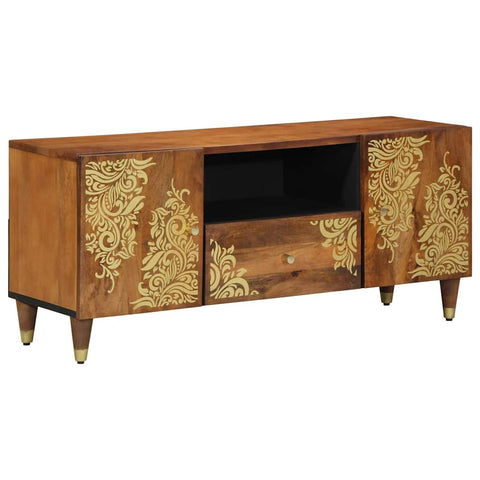 vidaXL TV Cabinet with Shelf Brown 105 x 33.5 x 46 cm Solid Mango wood