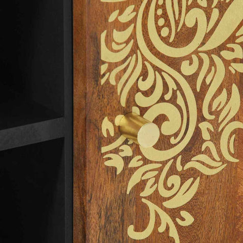 vidaXL TV Cabinet with Shelf Brown 80 x 31.5 x 46 cm Solid Mango wood