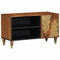 vidaXL TV Cabinet with Shelf Brown 80 x 31.5 x 46 cm Solid Mango wood