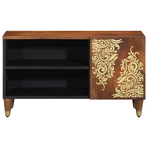 vidaXL TV Cabinet with Shelf Brown 80 x 31.5 x 46 cm Solid Mango wood