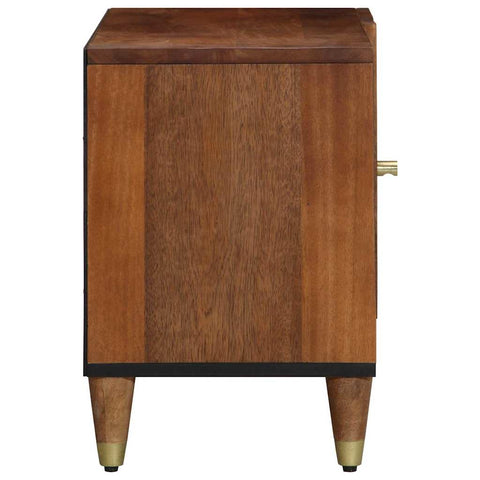 vidaXL TV Cabinet with Shelf Brown 80 x 31.5 x 46 cm Solid Mango wood