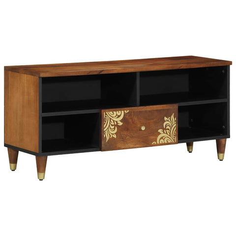 vidaXL TV Cabinet with Shelf Brown 100 x 33.5 x 46 cm Solid Mango wood