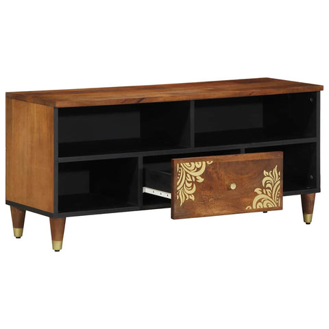 vidaXL TV Cabinet with Shelf Brown 100 x 33.5 x 46 cm Solid Mango wood